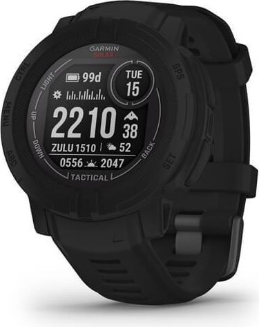 Garmin Instinct 2 Solar Tactical Smartwatch 45mm Ricarica Solare Kill Switch Visore Notturno GPS Cardio Connect IQ Nero