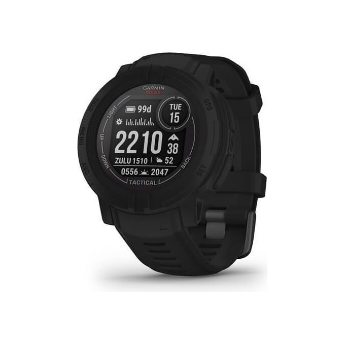 Garmin Instinct 2 Solar Tactical Smartwatch 45mm Ricarica Solare Kill Switch Visore Notturno GPS Cardio Connect IQ Nero