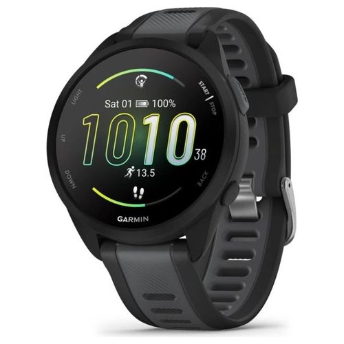 010-02863-20 Forerunner 165 Smartwatch GPS 43mm Display AMOLED 1.2" Cardio VO2max Training Readiness 11 giorni colore Nero Slate Gray