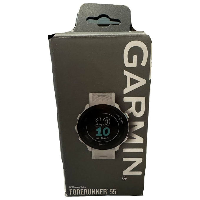 Garmin 010-02562-15 Forerunner 55 Smartwatch 42mm GPS Cardio Frequenza Cardiaca 5 ATM autonomia 14 giorni colore Bianco