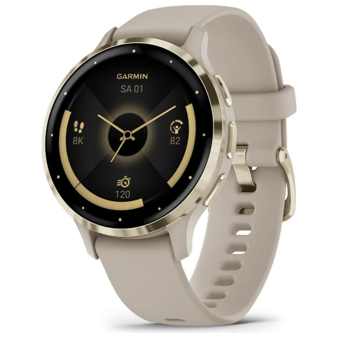 immagine di Garmin 010-02785-02 Venu 3S Smartwatch AMOLED 41 mm GPS Cardiofrequenzimetro Batteria 10 giorni colore Oro Grigio