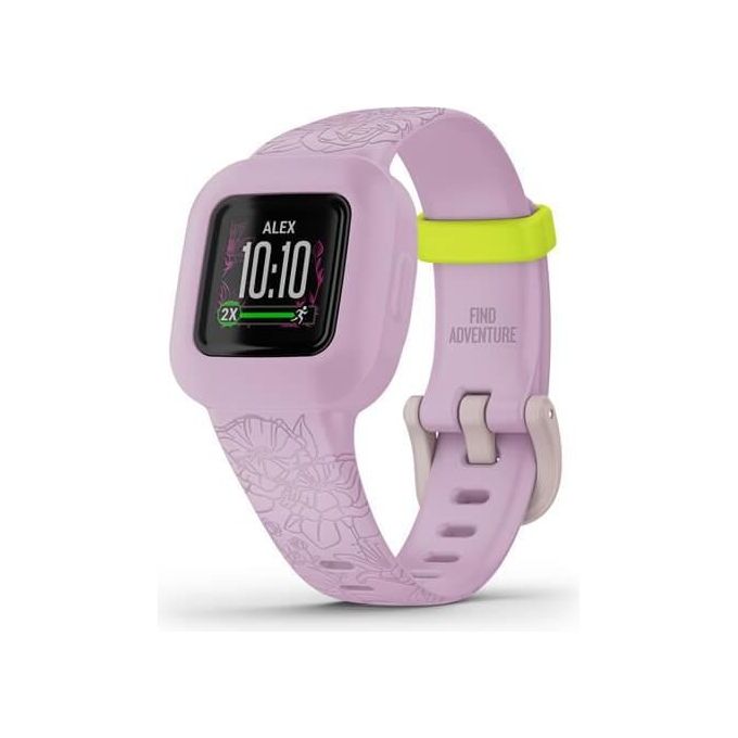 Garmin Vivofit Jr.3 Floral Pink Activity Tracker per Bambini Cinturino Regolabile Rosa