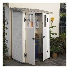 Casetta da Giardino Tuscany House Evo 100 Beige in PVC Dimensioni 139x95x201 cm Design Funzionale e Resistente