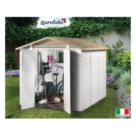 Casetta da Giardino Tuscany 240 Beige 229x262x220 cm per Arredo Esterno di Alta Qualità