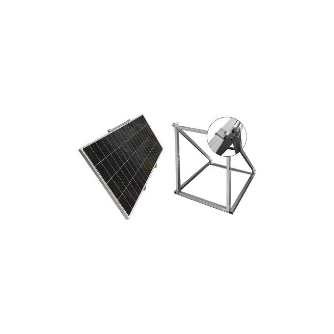 GBC B2145660 Kit Smart 3, kit fotovoltaico da balcone con pannello 375 W monocristallino, microinverter 300 W Wi-Fi e staffe