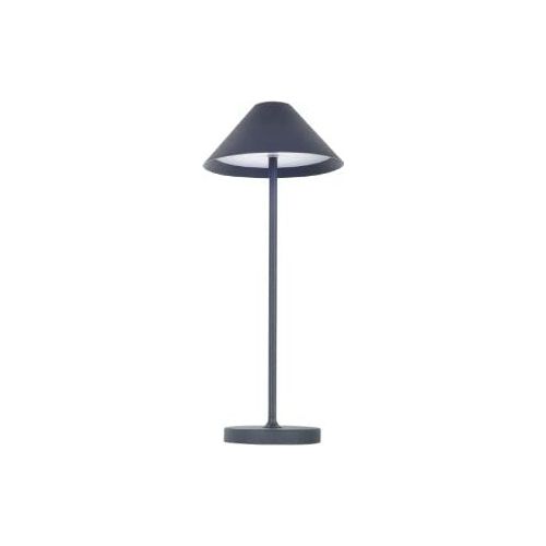 GBC Lampada da Tavolo Liberty Nera in Alluminio Ricaricabile 3W 3000k