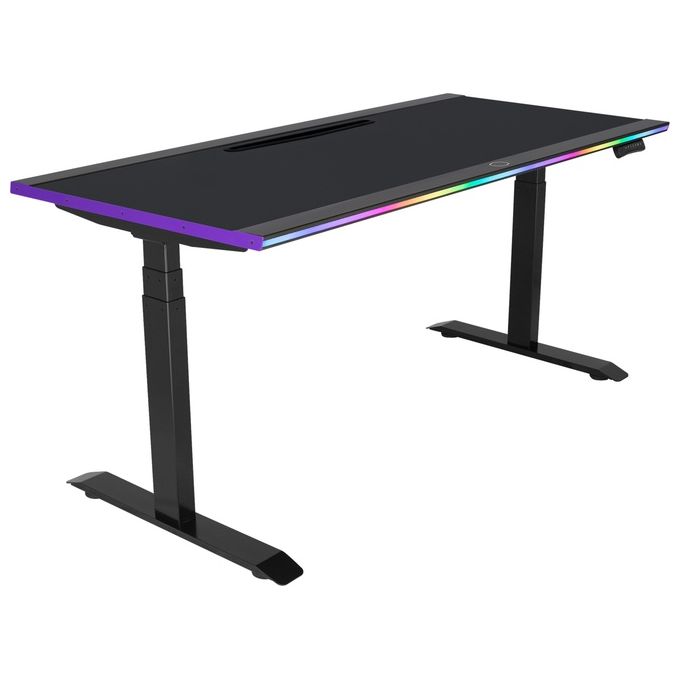 GD160 ARGB GAMING DESK - Scrivania ad illuminazione ARGB 160cm x 75cm, regolabile in altezza, (water-resistant)surface mousepad