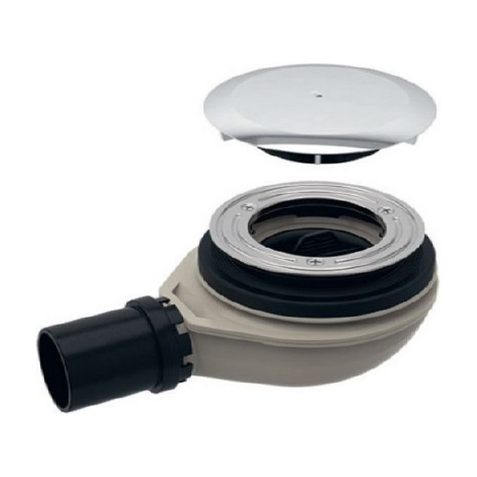 Geberit 150.583 Sifone Doccia Con Piletta 90 H.5,8Cm Uscita D.40 Tappo Cromo