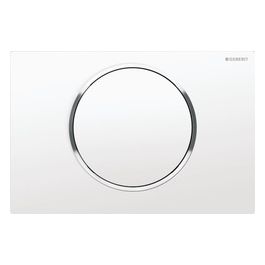 Sigma10 Stop Placca 1 Pulsante Bianco/Cromo/Bianco