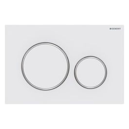 Geberit Sigma20 New Placca 2 Pulsanti Bianco Opaco/Cromo/Bianco Opaco