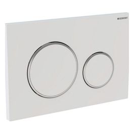 Geberit Sigma20 New Placca 2 Pulsanti Bianco/Cromo/Bianco