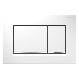 Geberit Sigma30 Placca 2 Tasti Bianco/Cromo/Bianco