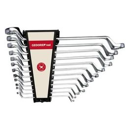 Red Set Chiave Poligonale Doppia Metrica 12 Pezzi