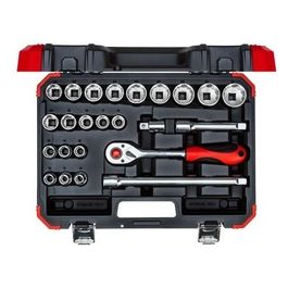 Red Socket Set 1/2 24 Pezzi