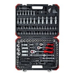 Set di Chiavi a Bussola 1/4" 5/16" 3/8" 1/2" 172 Pezzi Nero/Rosso