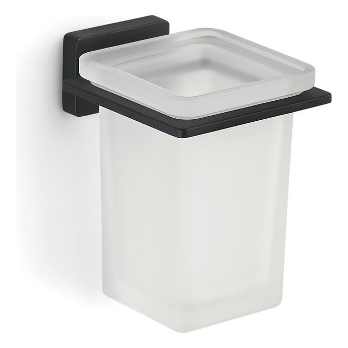 Gedy Atena Bicchiere Porta Spazzolini Nero