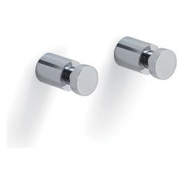 Ganci Appendiabiti 2 Pezzi Tondi Corti Cromato