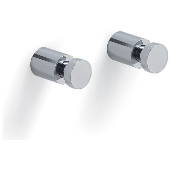 Gedy Ganci Appendiabiti 2 Pezzi Tondi Corti Cromato