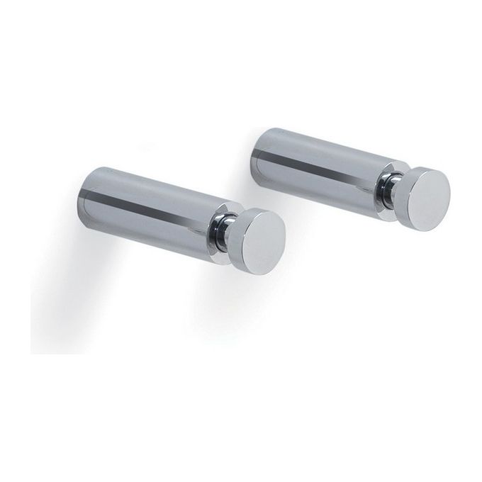 Gedy Ganci Appendiabiti 2 Pezzi Tondi Lunghi Cromato