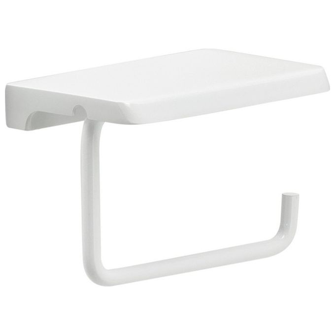 Gedy Porta Rotolo Coperto Con Piano D'Appoggio Bianco