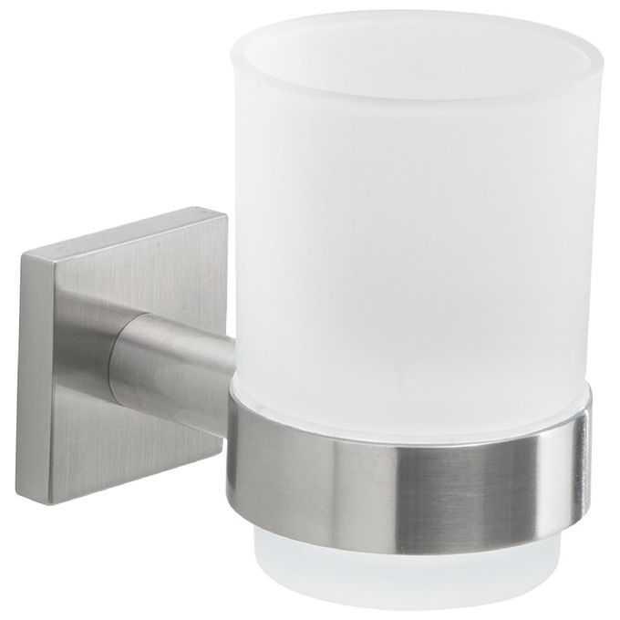 Gedy Porta Spazzolino da Parete Fuji Silver Spazzolato
