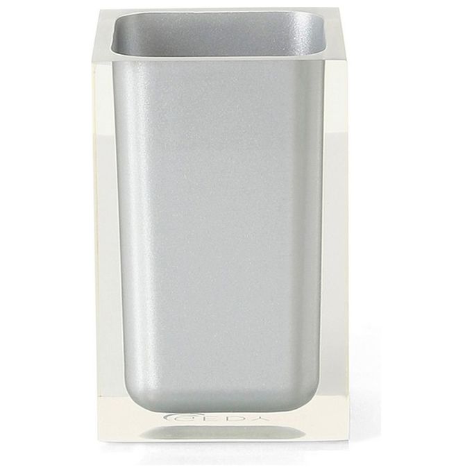 Gedy Rainbow Bicchiere Porta Spazzolini Argento