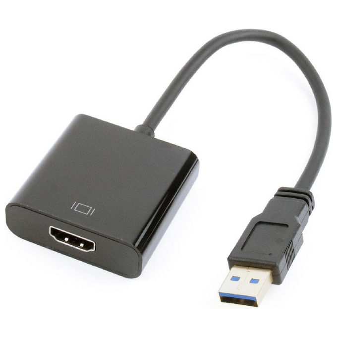 Gembird, Adattatore Grafico USB 3.0 a HDMI, 1920x1080 Pixel, Nero