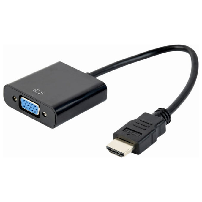 Gembird, Convertitore HDMI a VGA, Nero, 0.15 m