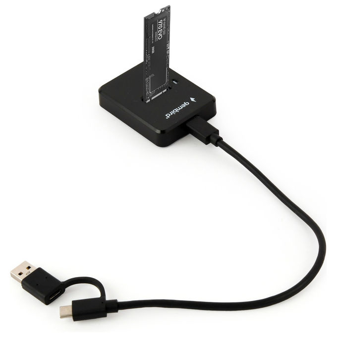 Gembird Docking Station SSD M.2 SATA NVMe USB Type-C Nero