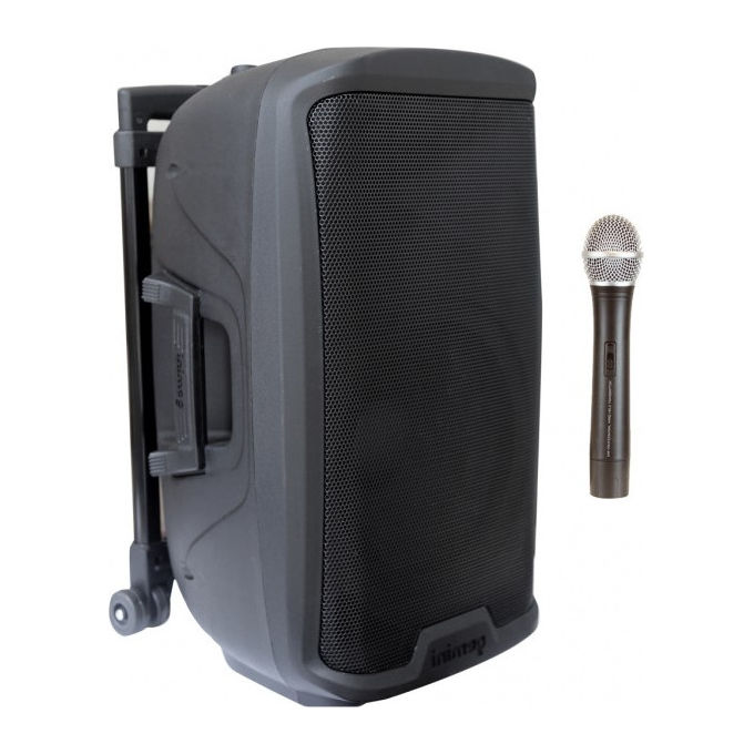 Gemini Cassa Attiva Trolley 12 Pollici Nero Con Radiomicrofono UHF
