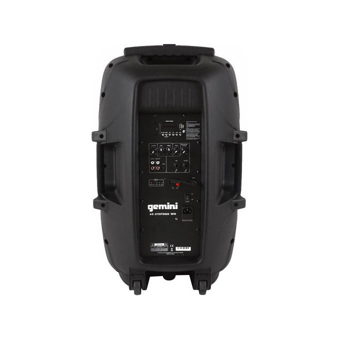 Gemini, Diffusore Attivo Trolley, 15 Pollici, Bluetooth, Nero