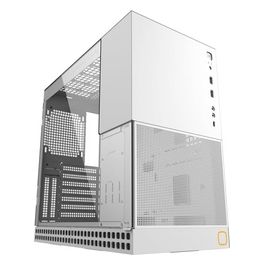 Geometric Future King Arthur Case Mid Tower No-Power Vetro Temperato minITX/mATX/ATX/E-ATX Bianco