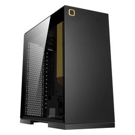 Geometric Future Lohan Case Mid Tower No-Power Vetro Temperato minITX/mATX/ATX/SSI-EEB Nero