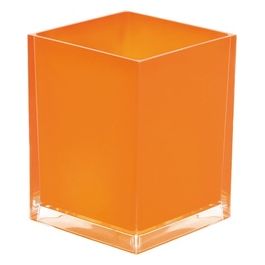 Cestino Gettacarta Poubelle Rainbow Arancio Resina 23,7x18x18 Cm