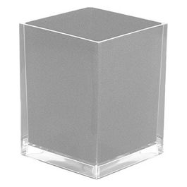 Cestino Gettacarta Poubelle Rainbow Grigio/Argento Resina 23,7x18x18 Cm