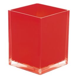 Cestino Gettacarta Poubelle Rainbow Rosso Resina 23,7x18x18 Cm