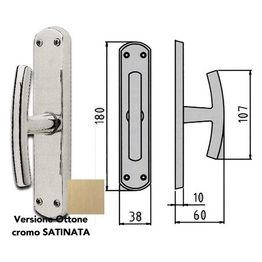 Ghidini 744406008 Maniglia Cremonese Ottone Satinato Milena Ez