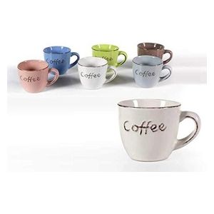 Gicos Bellintavola Tazza da Caffe' in Ceramica Coffee 6 Pezzi