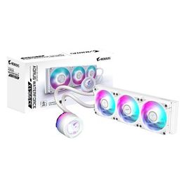 AORUS WATERFORCE X II 360 ICE Raffreddamento a liquido per CPU AIO - 3x ventole ARGB da 120 mm LCD a colori DAISY-CHAIN compatibile con Intel LGA 1851 e AMD AM5