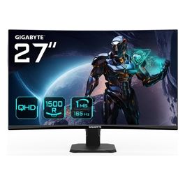 GS27QC 27" Monitor da Gioco Curvo Qhd 2560x1440 1500r 165hz 1ms 250 Cd/m² Freesync Premium Hdr Ready Hdmi 2.0 Displayport 1.4