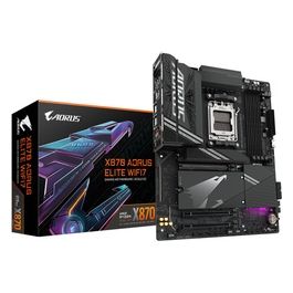 Scheda madre X870 AORUS ELITE WIFI7 - Supporta CPU AMD Ryzen 9000 VRM a 1622 fasi fino a 8000MHz DDR5 (OC) 3xPCIe 5.0 Wi-Fi 7 LAN 2.5GbE USB 4