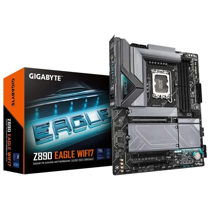 Image of GIGABYTE Scheda madre Z890 EAGLE WIFI7 - Supporta CPU Intel Core Ultra (Serie 2) 1412 fasi VRM fino a 8800MHz DDR5 (OC) 1xPCIe 5.0 3xPCIe 4.0 Wi-Fi 7 LAN 2.5GbE Thunderbolt 4