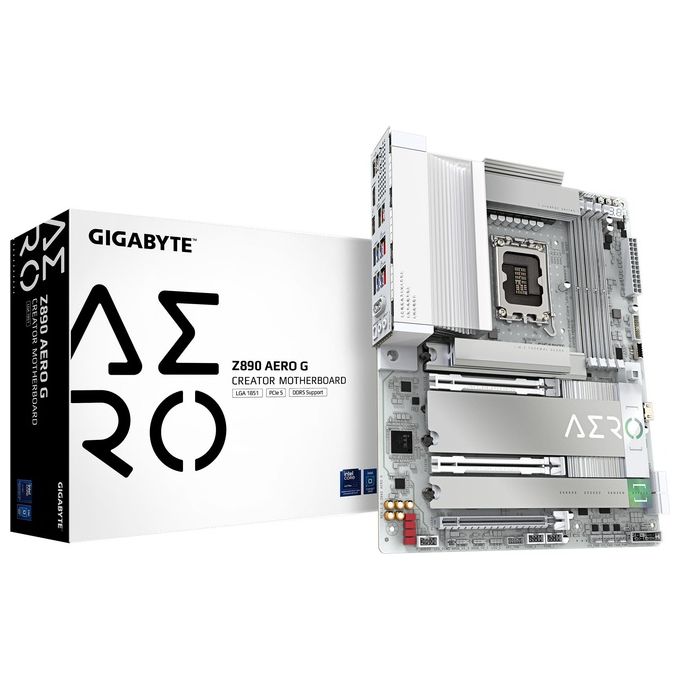 Image of GIGABYTE Scheda madre Z890 AERO G - Supporta CPU Intel Core Ultra (Serie 2) 1612 fasi VRM fino a 8800MHz DDR5 (OC) 1xPCIe 5.0 4xPCIe 4.0 Wi-Fi 7 LAN 2.5GbE Thunderbolt 4