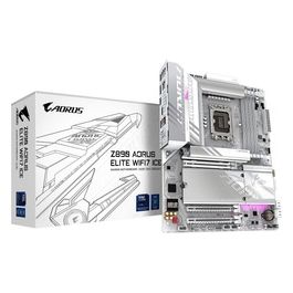 Z890 AORUS ELITE WIFI7 ICE Scheda Madre - Supporta CPU Intel Core Ultra (Serie 2) 1612 Fasi VRM fino a 8800MHz DDR5 (OC) 1xPCIe 5.0  3xPCIe 4.0 Wi-Fi 7 2.5GbE LAN Thunderbolt 4