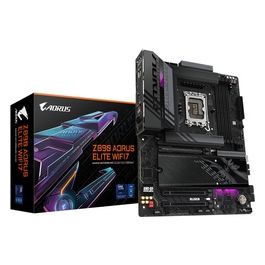Z890 AORUS ELITE WIFI7 Scheda Madre - Supporta CPU Intel Core Ultra (Serie 2) 1612 Fasi VRM fino a 8800MHz DDR5 (OC) 1xPCIe 5.0  3xPCIe 4.0 Wi-Fi 7 2.5GbE LAN Thunderbolt 4