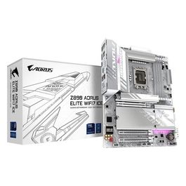 Z890 AORUS ELITE WIFI7 ICE Scheda Madre - Supporta CPU Intel Core Ultra (Serie 2) 1612 Fasi VRM fino a 8800MHz DDR5 (OC) 1xPCIe 5.0  3xPCIe 4.0 Wi-Fi 7 2.5GbE LAN Thunderbolt 4