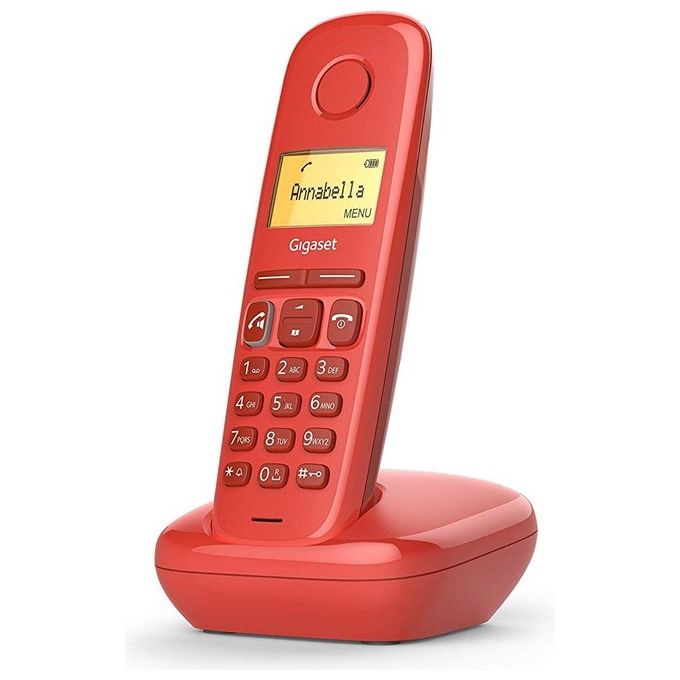Gigaset A270 Cordless DECT Display 1,5" Vivavoce Rubrica Rosso