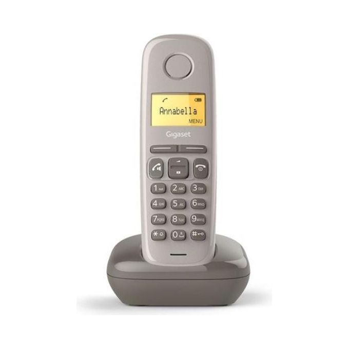 Gigaset A270 Telefono Portatile con Vivavoce Ampio Display con Indicazione Data Ora e Durata Chiamate Tortora