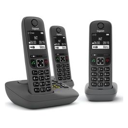 AE690A Telefono Fisso Cordless Trio Antracite