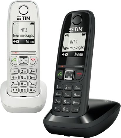 Gigaset AS405 Telefono Cordless Facile Start Duo Black-White Tim